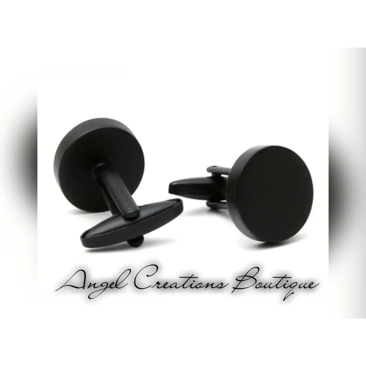 Angel Creations Boutique Tuxedo Studs - Matte Black Buttons for Formal Wear - Elevate Your Look with Sophistication and Flair