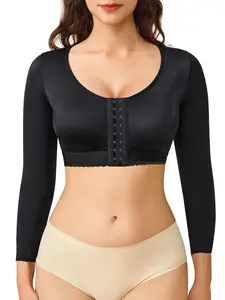 Women's Slimming Shapewear Top with Abdominal Control, Long Sleeve Sporty Design, Flat Belly Sculpting Waist Cincher