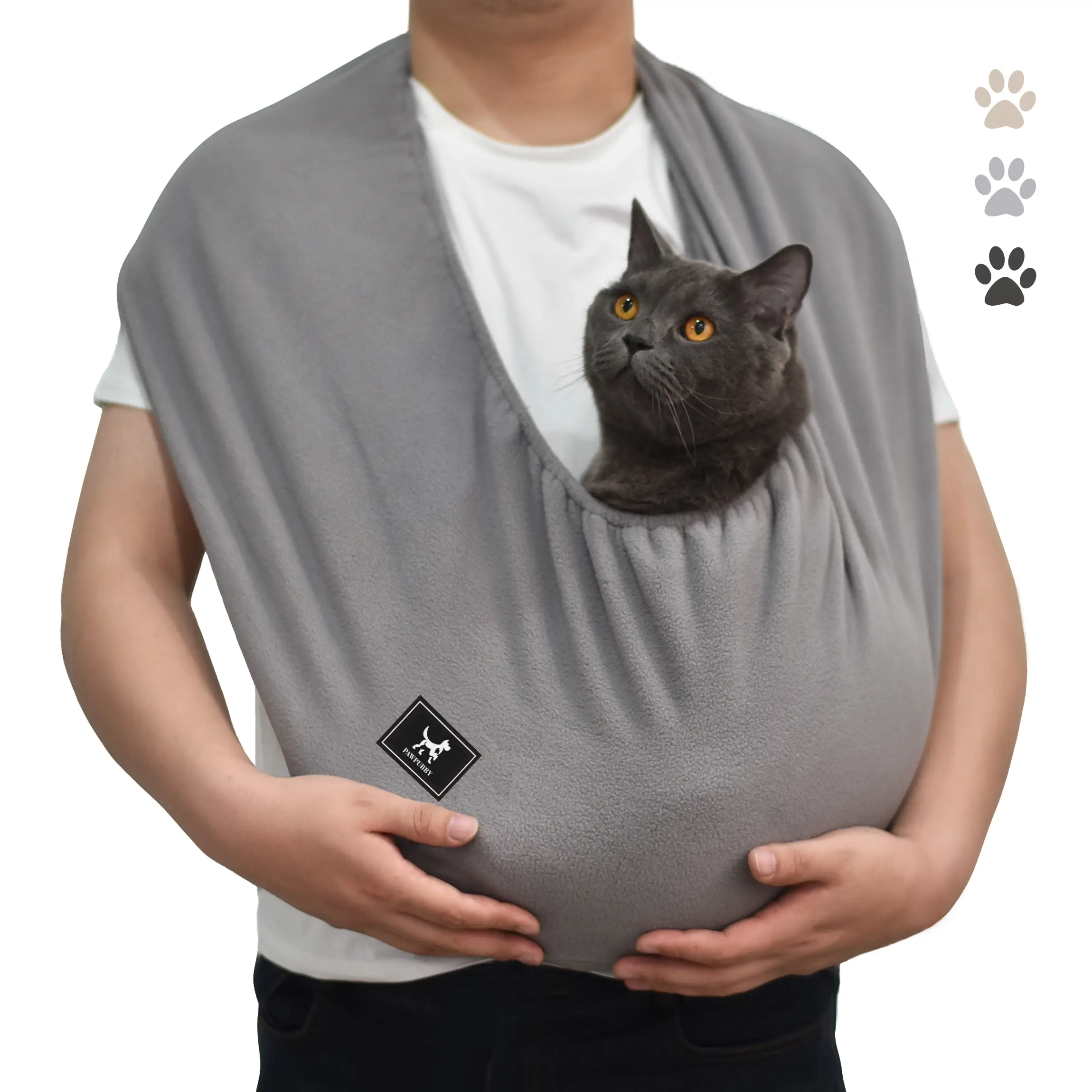 XL Cat Bonding Comfort Sling Critter Carrier Up to 25lbs Cuddler for Small & Medium Dogs, Cats, Bunnies, and more Pet Supplies Fleece Fabric Harnesses