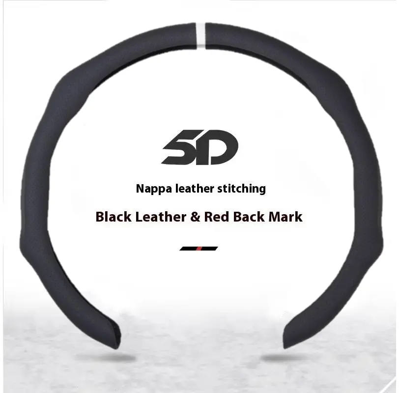 Napa Leather Steering Wheel Cover 2026 New Car Models Red Quick Turn Non-Slip Breathable Ultra-Thin All-Season Use Car Interior Kit Automotive, Car Accessories, Accessories For Car