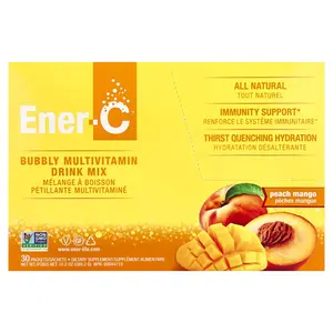 Ener-C Bubbly Multivitamin Drink Mix, Peach Mango, 30 Packets, 0.3 oz (9.64 g) Each