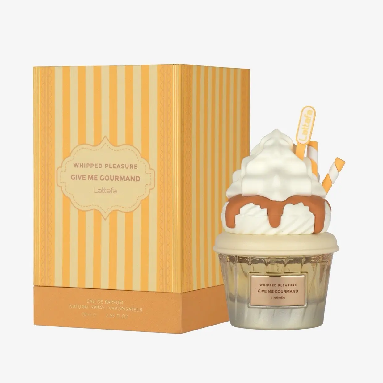 Lattafa Whipped Pleasure Give Me Gourmand Collection 75ml Eau De Parfum Spray Perfume Fragrance Sweet, Caramel Fragrance, Gourmand Candy Scent