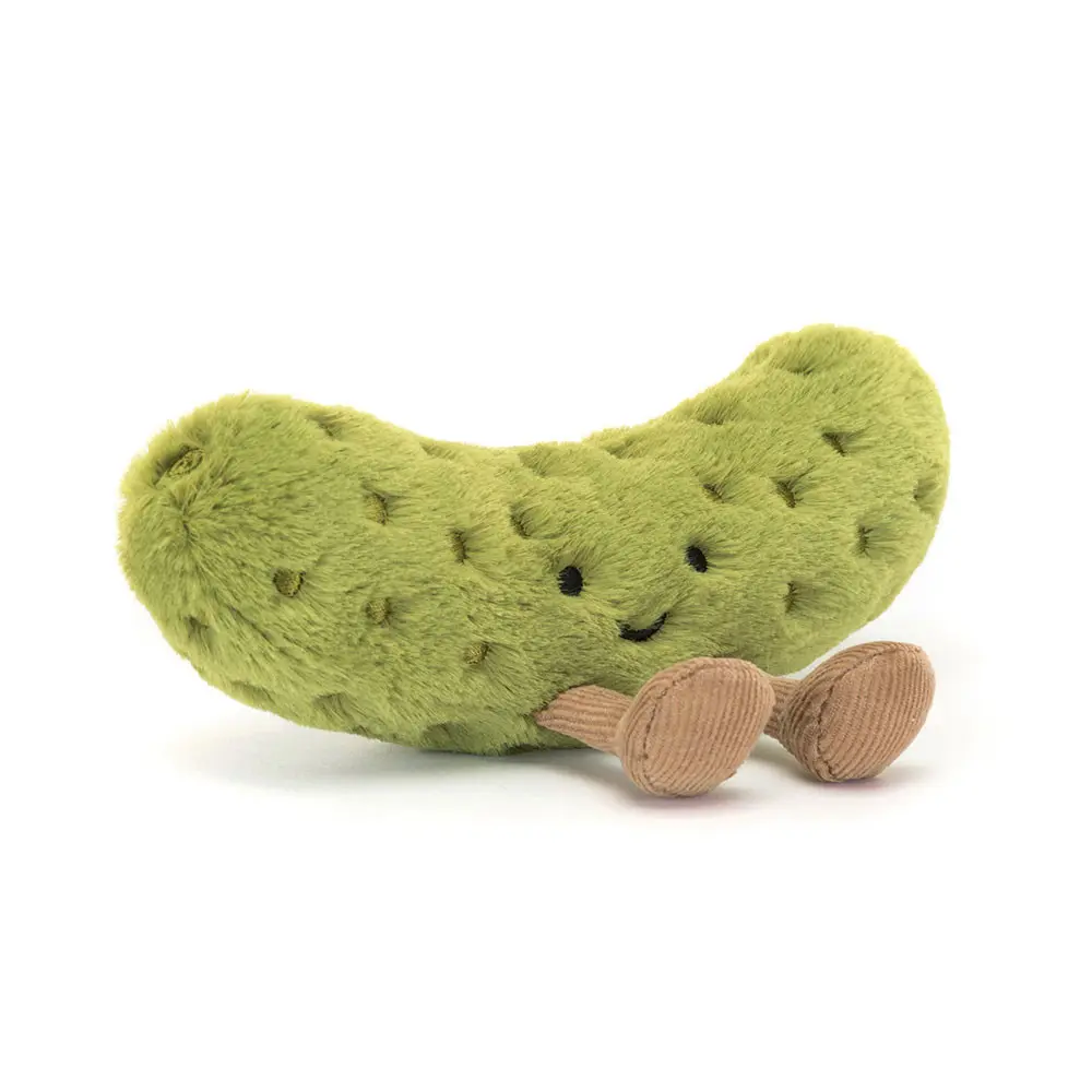 Jellycat Amuseables Pickle Plush Toy, Soft Stuffed Animal, Cute and Cuddly Gift for Kids, Babies, Collectors, Home Decor, Fun Plush Toy, Keychain