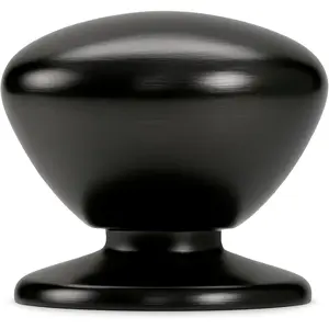 2-Pack Extra Large Matt Black Bifold Closet Door Knobs with Wide Base, Heavy Passage Wardrobe Dresser Kitchen Pantry Dummy Pull Doorknobs, 1-3/5" Furniture Drawer Handles
