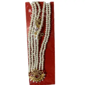 Elegant Gold Plated Crystal Moti Mala for Youth Engagement in India