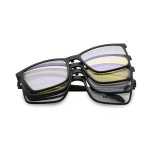 Hiking Vision Oversized Square Clip-On Sunglasses