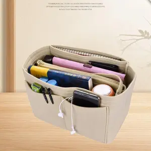 Portable Bag Organizer, 1 Count Multi Grid Bag Insert Organizer, Bag Storage Bag for Home & Travel, Travel Essentials Bag