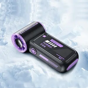 Portable Handheld Fan, USB Rechargeable Mini Fan, Digital Display Handheld Fan, Small Fan for Outdoor, Home Appliances