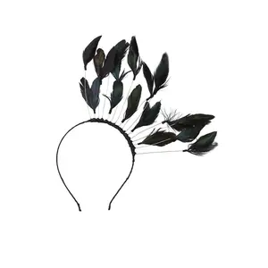 Floating Feathers Headband - Black