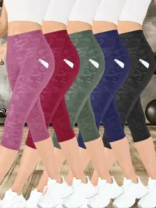 Women's Camo Print Gym Shorts, Breathable Comfortable Skinny Shorts, Ladies Sportswear for Indoor Outdoor Wear