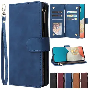 Wallet Zipper Flip Leather Case For Samsung Galaxy A14 A24 A34 A54 A13 A23 A33 A53 A73 A12 A22 A32 A52 A51 A71 A31 A20 A50 A70