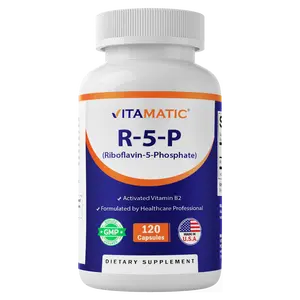 Vitamatic R-5-P Riboflavin-5-Phosphate Vitamin B2 50 mg 120 Capsules High Potency Easy-to-Swallow Vegetarian Supplement