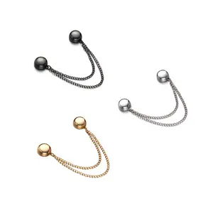 Magnetic closure Clothing Clips, Pinless Magnetic Brooch Pins for Hijab, Shawl, T-Shirt Hem & Sleeves & Pants. 6pcs (Silver/Gold/Black)