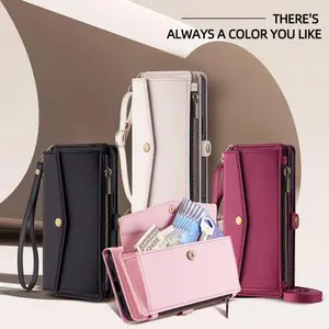 Multifunctional iPhone Case with Side Zipper Closure-Features a built-in zipper card slot and a TPU frame with just the right balance of softness and firmness for drop protection and shock absorption.Compatible with iPhone 17/16/15/14 Pro Max|