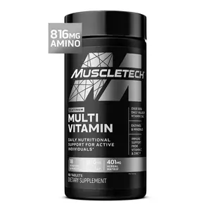 (A)MuscleTech Platinum Multivitamins – Daily Multi for Men & Women with 18 Essential Vitamins & Minerals for Immune Support – 90 Capsules
