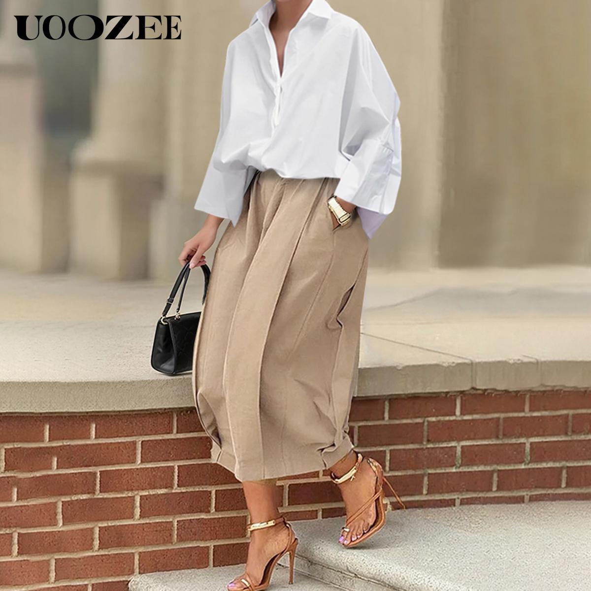 Women's 2025 Loose Solid Color Capri-Pants Cropped Trousers, 100% Cotton Summer Comfortable Breathable Fabric, Daily Versatile Elastic Waistband Lantern Pants with Pockets