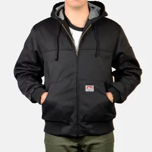 Ben Davis Full-Zip Hooded Jacket Fleece Menswear Coats Workwear men's jackets