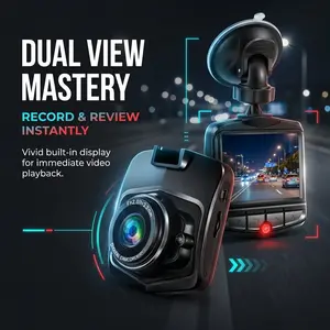 Car Dvr Camera with Night Vision, Loop Recording, Motion Detection, HD Driving Recorder, Automotive Video Recorder, Vehicle Dash Cam, Dashcam For Cars, Automotive Security Device, Essential Car Accessories