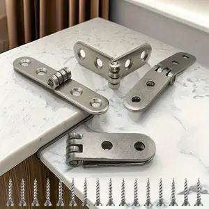 Fnansi 20 Pcs Folding Hinges, 90 Degree Brackets for Wall Mounted Desks, Space Saving Foldable Shelf Brackets with Screws