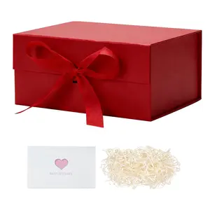 Magnetic Gift Boxes  Large Bridesmaid Groomsman Proposal Box, Rectangle Collapsible Box for Present Graduation Birthday Wedding Storage,1 Count