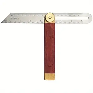 8 Inch Precision T-Bevel Gauge - Smooth Sliding Angle Finder with Ergonomic Wooden Handle - Perfect for Craftsmen & Carpentry - Accurate T-Scale Ruler