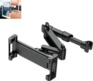 360° Car Headrest Tablet Holder｜Adjustable iPad & Phone Mount (5.3–12.9")｜Road Trip Backseat Must-Have