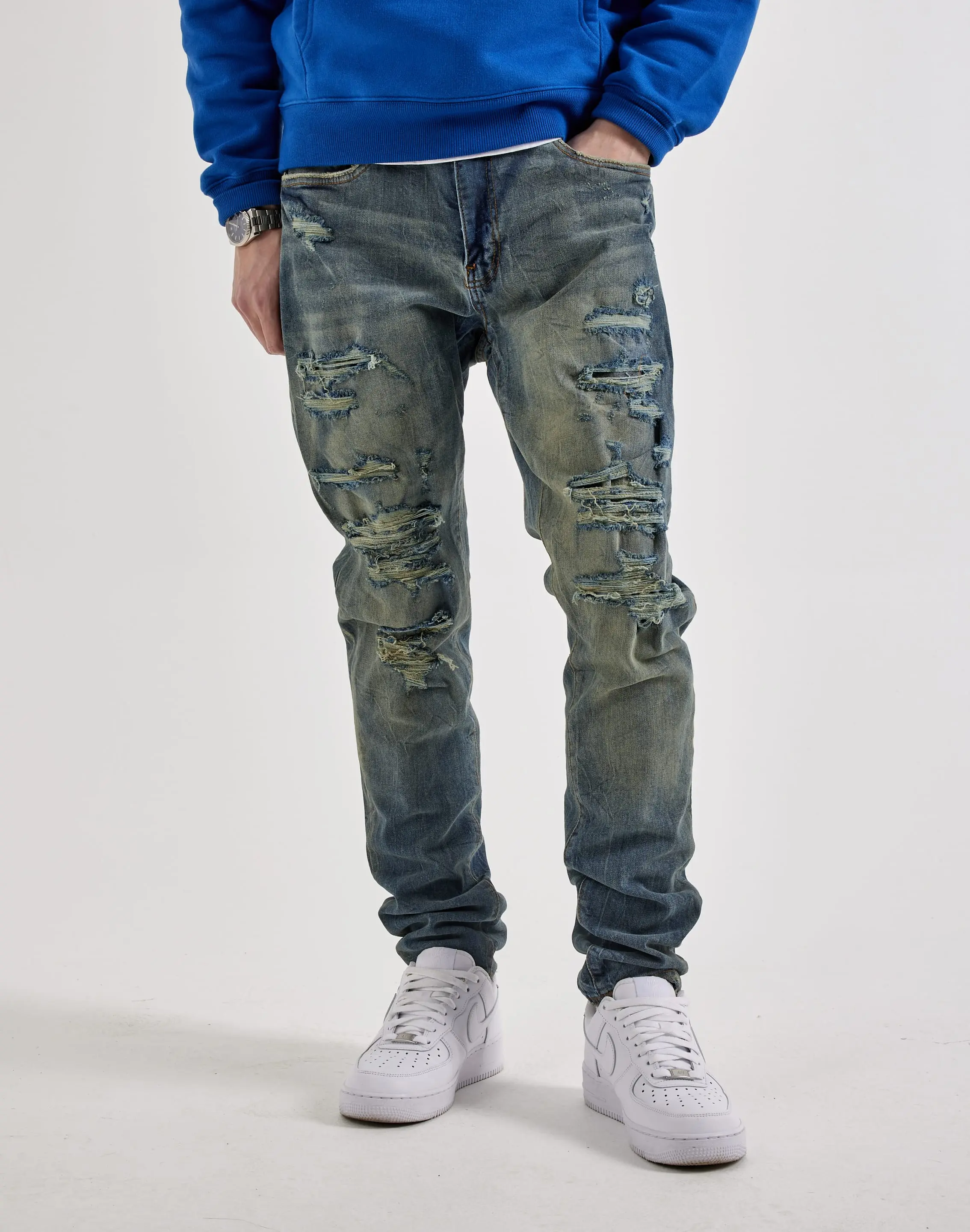 Mens Jordan Craig Sean Slim Distressed Denim Jeans