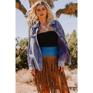 Grape Soda Lightweight Shacket in Washed Eggplant