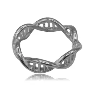 DNA Double Helix Science Stainless Steel Ring