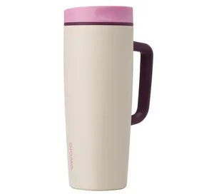 Owala SmoothSip Slider Stainless Steel Insulated Travel Mug 24 oz BPA Free Leak Proof for Hot Cold Drinks with Sliding Lock Lid Travel Friendly