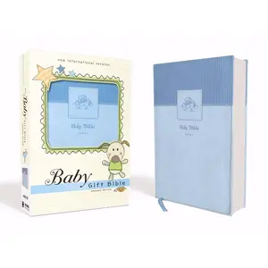 212 MAIN NIV Translation Baby Gift Bible - Blue Leathersoft Cover, Christening Gift for Infants