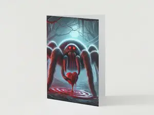 Caught in Your Web of Love - Horror Valentine's Day Card Set of 5 with Unique Designs and Heartfelt Messages valentines  day romantic gift