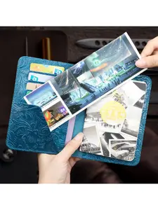 Unisex Genuine Leather Passport wallet Women Vintage Cow Leather Passport cover Wallet Men Credit Card Holder Travel Wallet