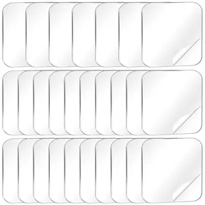 20 count Tape Double Sided Wall Adhesive Pads,  Double Sided Tape, Transparent  Square Sticky Patch for Walls , Windows DIY Crafts  Office Use, 2.24 Inch