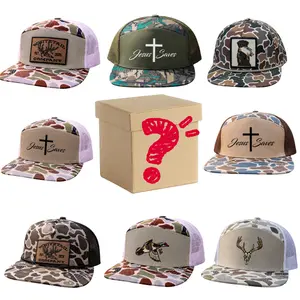 [BEST 2026] One Hat Sent Per Order, Hunting Trucker Hat Collection, Jesus Saves Hat, Deer Skull Snapback, Duck Hunting Cap, Camo Mesh Back Flat Bill Hat