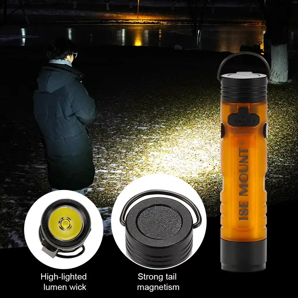 Joytutus Mini LED Flashlight, Compact USB Rechargeable Pocket Light with a Keychain Clip and Cap Light for Outdoor Hiking, Camping, and Emergencies, Outdoor Active Torches, Portable Torch Torches