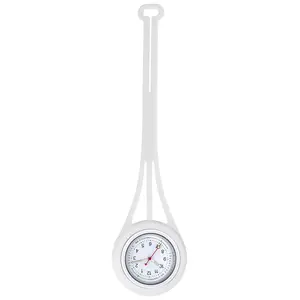 OIDEA Nurse Watch with Pulse-Counting Dial, Medical-Grade Silicone, Multiple Wear Modes including Backpack Clip, 1ATM, White