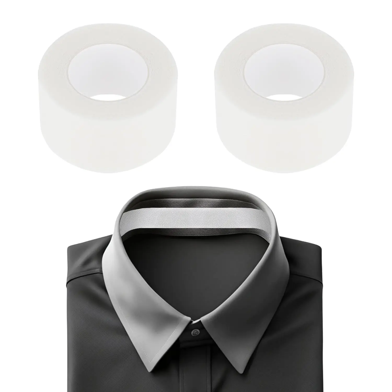 2 Roll Disposable Collar Protector for Shirts, Self-Adhesive Neck Liner Tape, Invisible Collar Protectors, Sweat Pads Against Sweat Stain