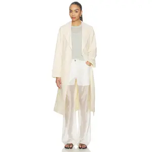 Soia & Kyo Blaire Packable Trench Coat in Sidewalk Chalk