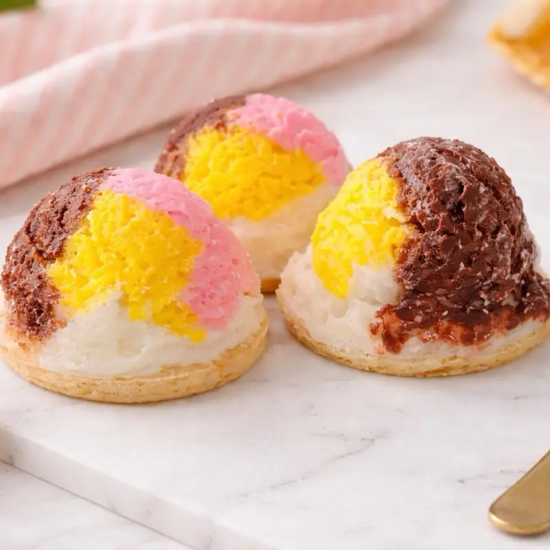 Realistic ice cream scoop melts Realistic ice cream scoop melts