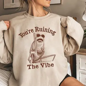 Marcus the Worm T-Shirt, You’re Ruining the Vibe Meme Sweatshirt, Funny TikTok Trend Tee, Graphic Humor Shirt, Viral Internet Meme Shirt