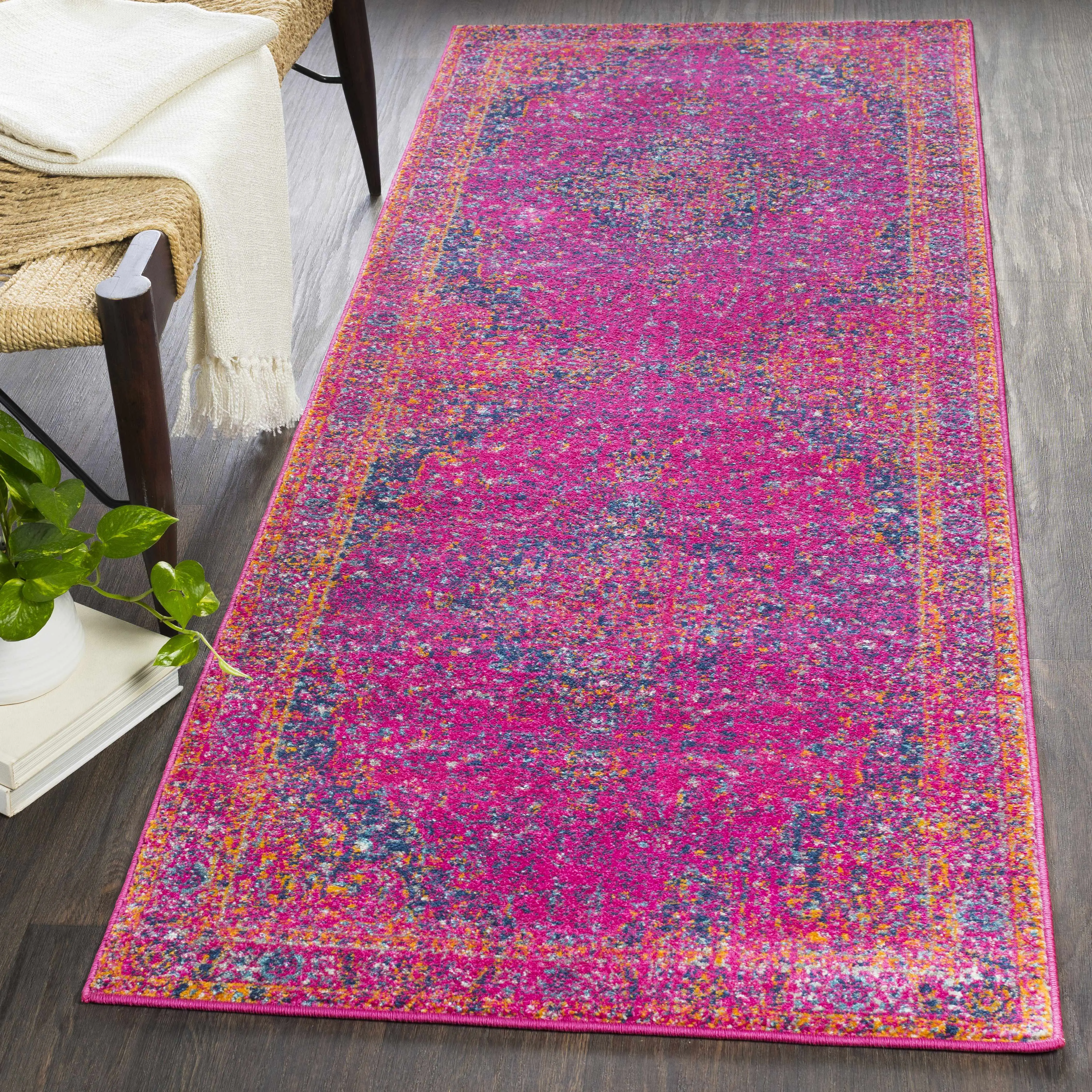 Milliken Magenta Area Rug, Home Decor Rugs for Household Textiles & Soft Furnishings