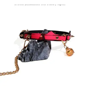 Temperature-Sensitive Color-Changing Collar Bell Collar Traction K9 Training Collar Luminous Bell Dog Tag