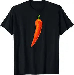 Casual Cotton shortsleeve tees Hot Chili Pepper Spicy Food Lover T-Shirt