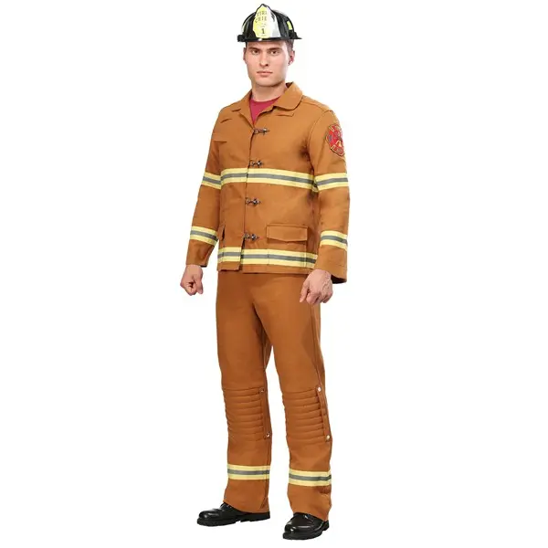 Tan Firefighter Uniform Men's Costume Tan Firefighter Uniform Men's Costume