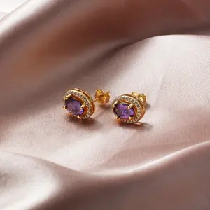 Cubic Zirconia Gemstones Earrings