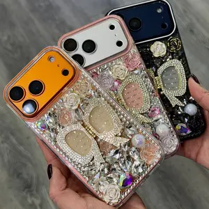 Bow Bling Case with Kickstand - Sparkling Rhinestone Design for 17 series Protective Cover with Stand Feature