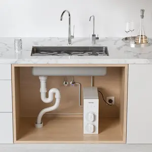 VEVOR Reverse Osmosis System, 800 GPD 8-stage Tankless Reverse Osmosis Water Filter, Under Sink Water Filtration System with Smart Display Faucet, 2: 1 Pure to Drain Ratio