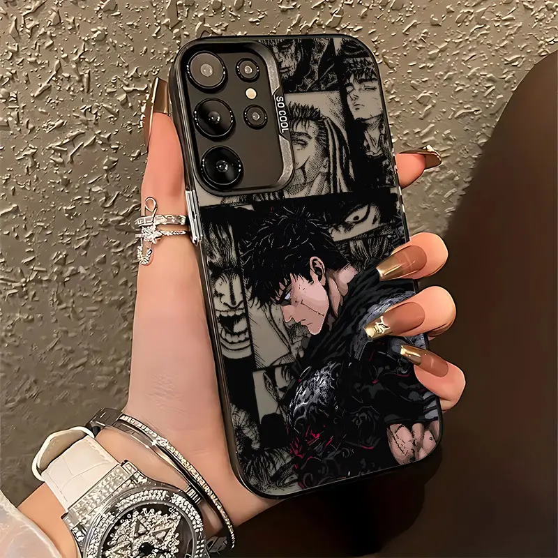 Dark Fantasy Comic B-Berserks Phone Case for Galaxy S25, S24, S23, S22, S21, S20 FE Ultra Plus 4G/5G - Shockproof Matte Back Cover, Mobile Accessory, Anime Design, Uv Printed, Smooth Texture, Smartphone Users, Anime Fans
