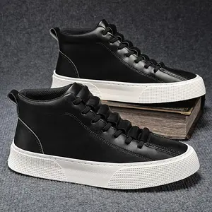 [Durable | Comfortable] Durable Comfortable Men's Ankle Boots |   Non-Slip Lace-Up Soft-Sole Sneakers for Outdoor Daily Wear
